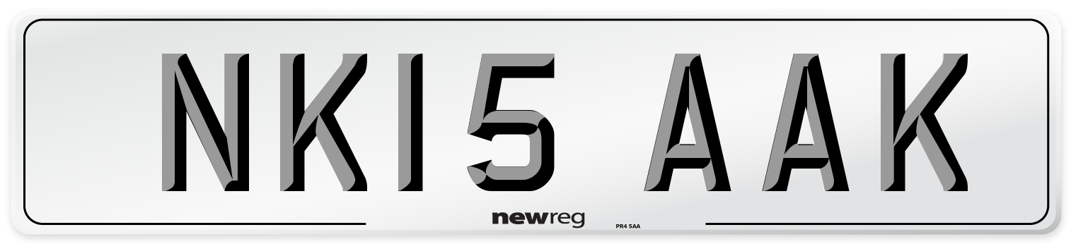 NK15 AAK Number Plate from New Reg